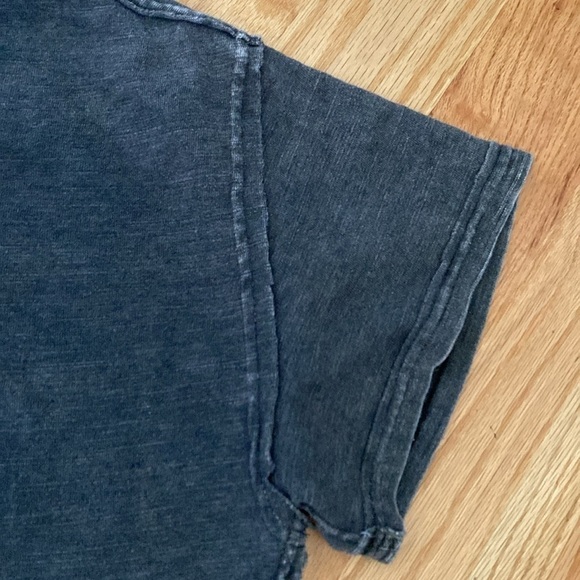 We the Free T shirt Tee Women’s Gray Oversized Cropped Boxy slub knit Size M - Picture 4 of 6